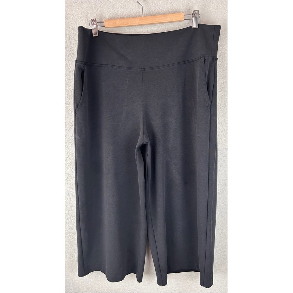 Athleta Black Wide Leg Cropped Pants, size XL - Picture 2 of 8